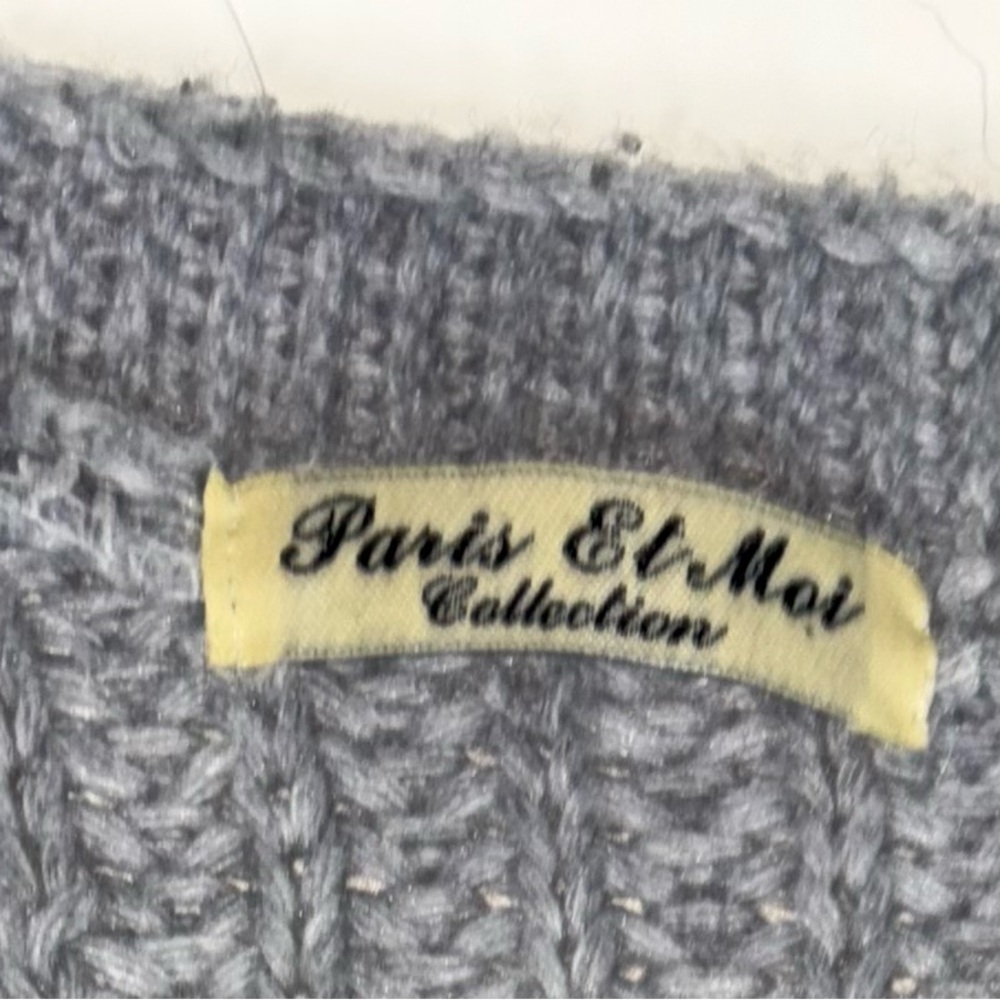 Paris Et Moi Women's Knit Cardigan in Light Gray - Picture 3 of 3